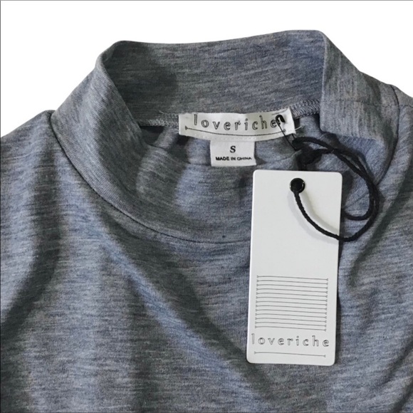 Loveriche Sleeveless High Neck Top Size S Blue Tie Dye Look Long Length NWT - Picture 5 of 8